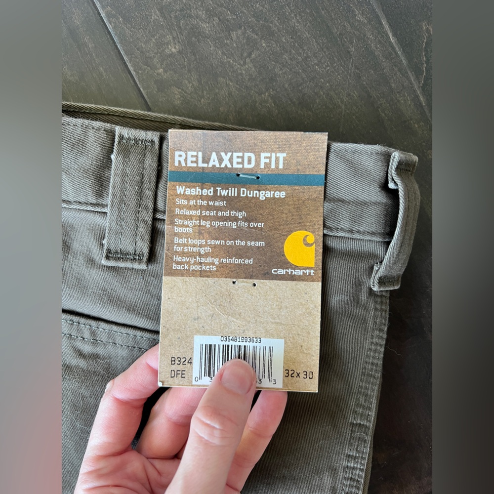 NWT! Men’s Carhartt washed twill dungaree sz. 32x30